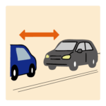 車間距離が空いている車