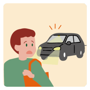 ライトを消し忘れている車