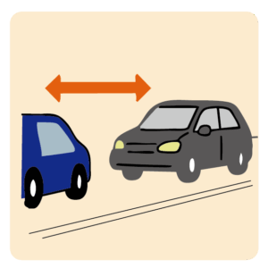 車間距離を空けましょう